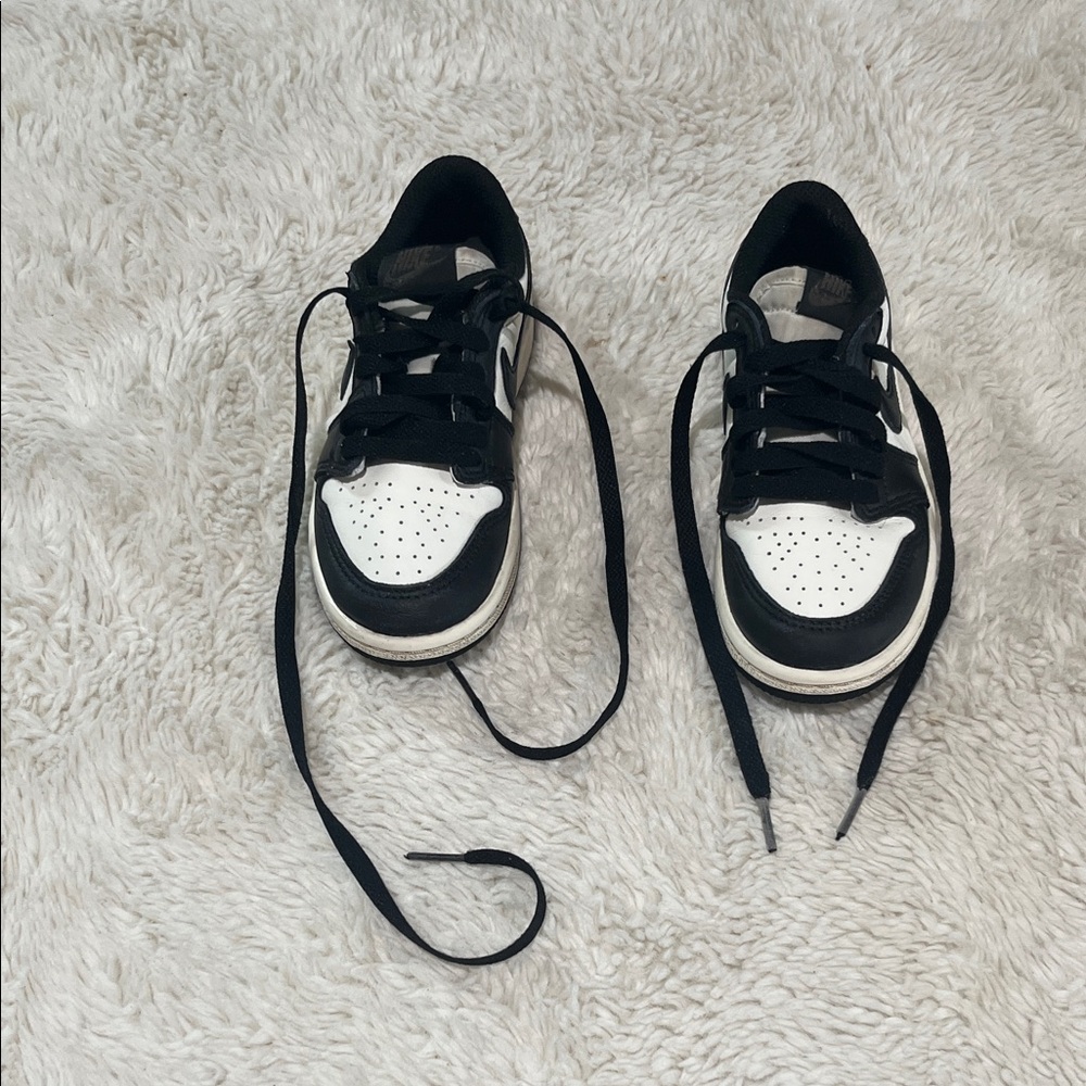 Nike Jordan 1 low Kids Black White & Mocha Sneakers